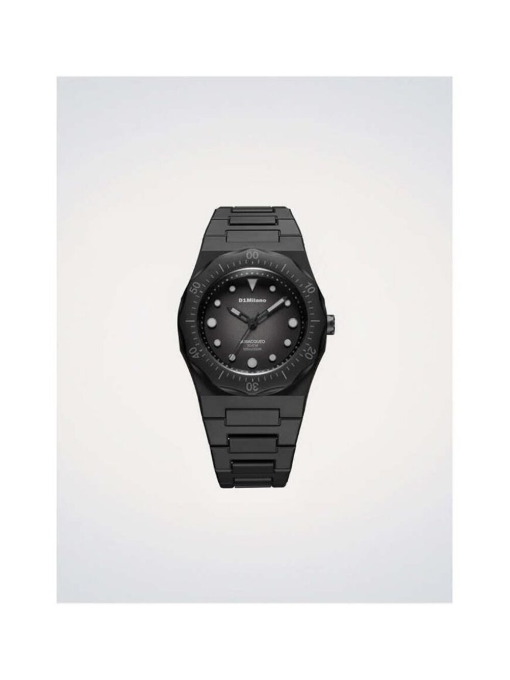 NWT D1 Milano Core Quartz Black Dial Men's Watch